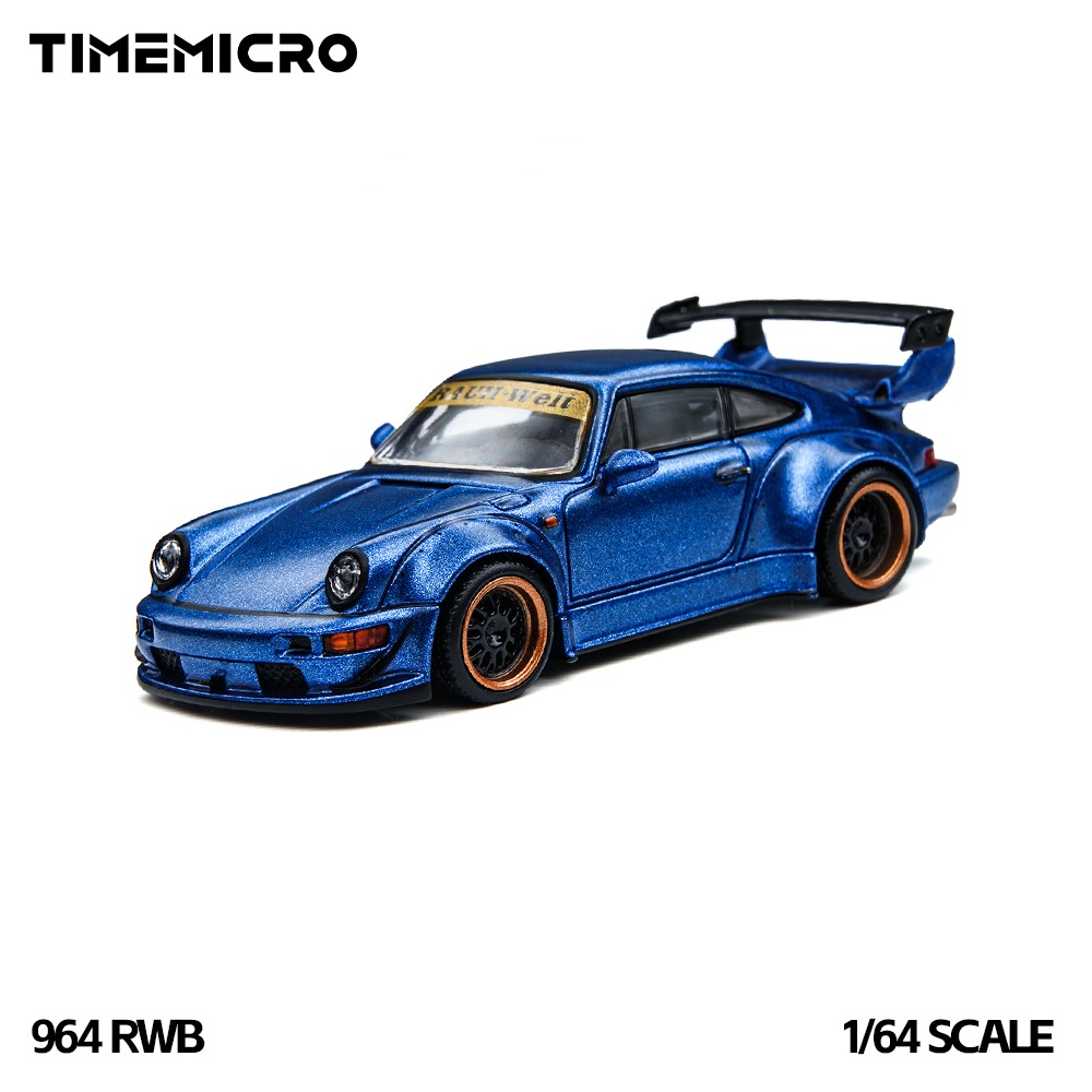 (PREVENTA) Time Micro × PSC 1:64 DESIGN Porsche RWB 964 Navy Blue