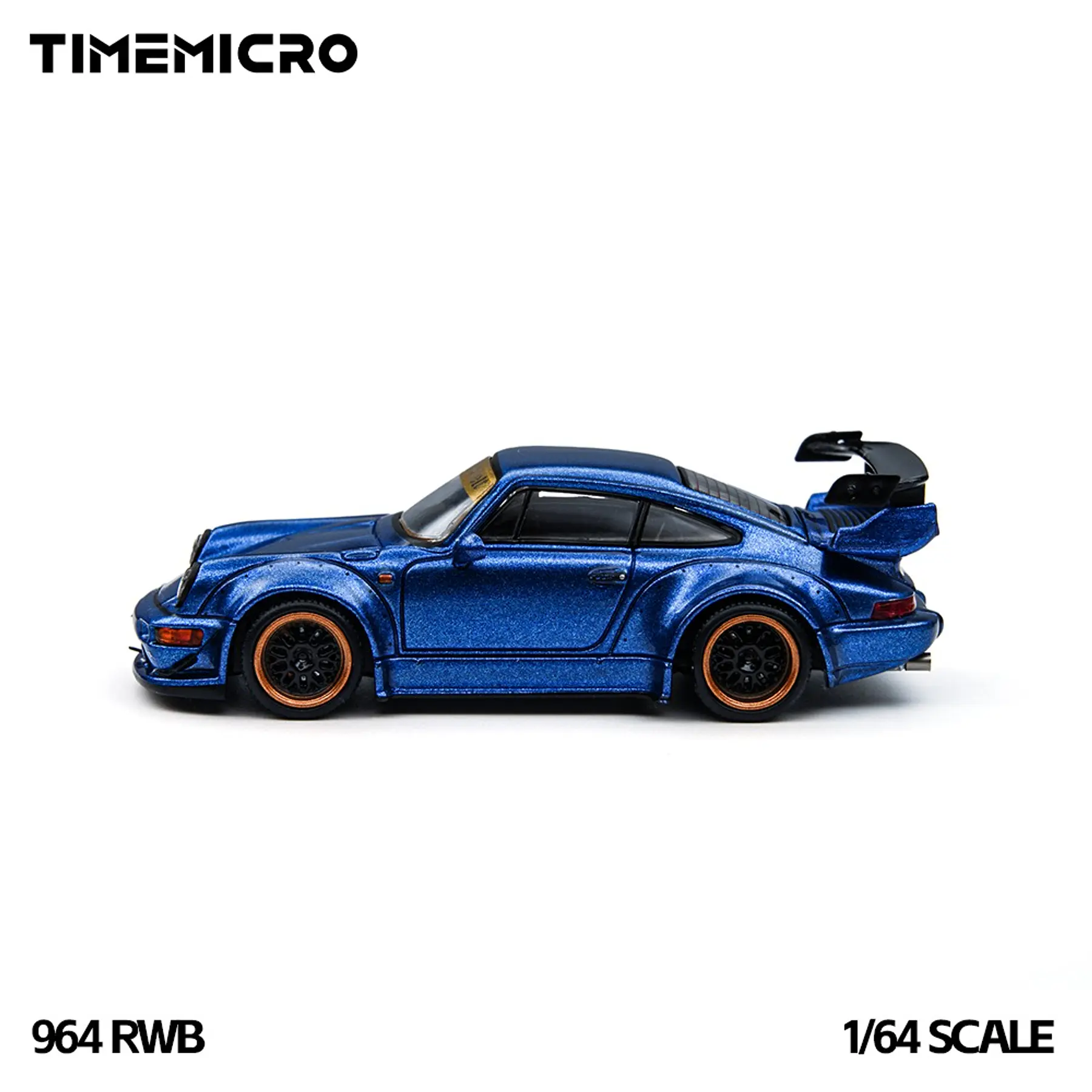 (PREVENTA) Time Micro × PSC 1:64 DESIGN Porsche RWB 964 Navy Blue