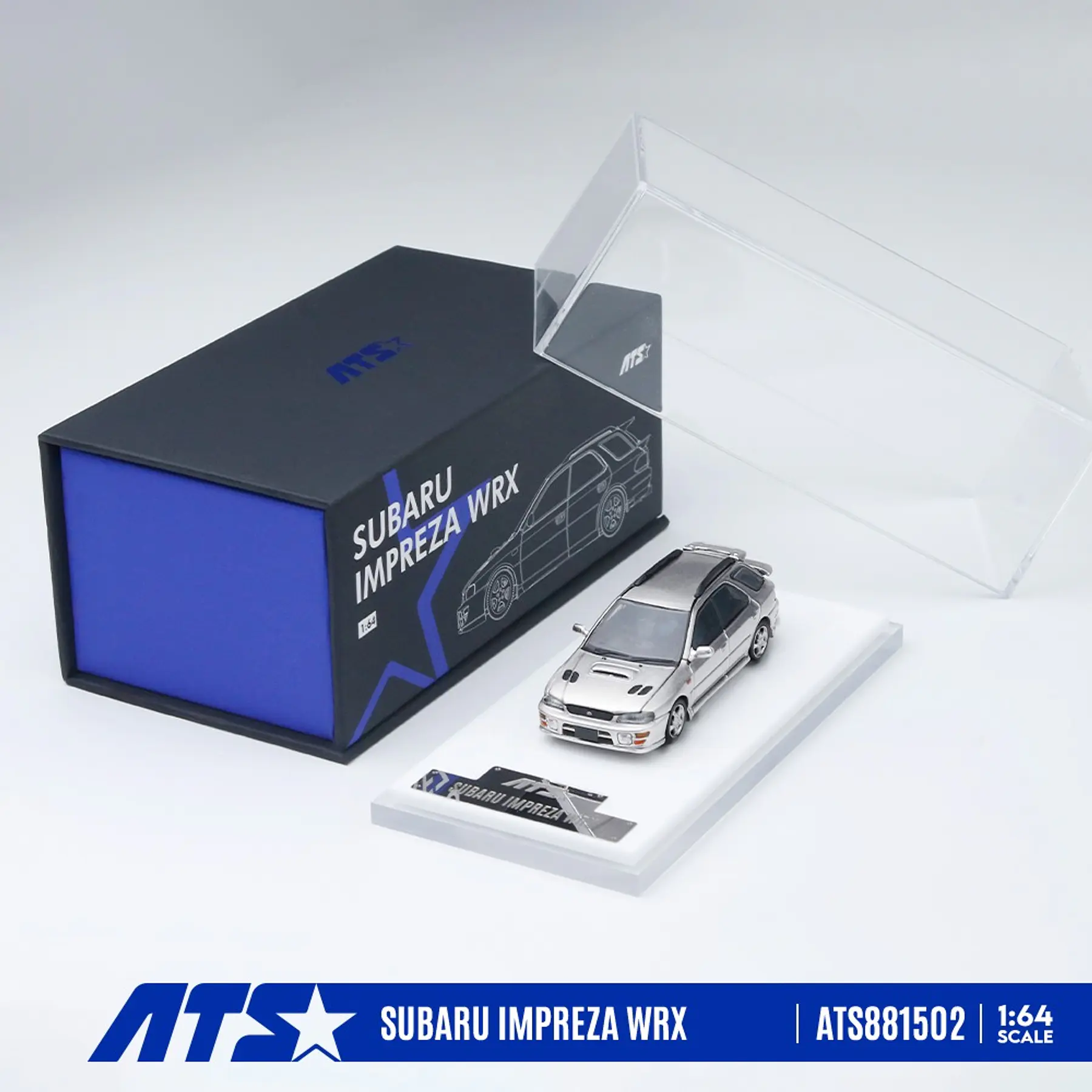 (PREVENTA) ATS 1:64 Subaru Impreza WRX - Elegant Gray