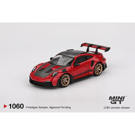 Mini GT 1:64 Porsche 911 (992) GT3 RS Weissach Package – Guards Red. 