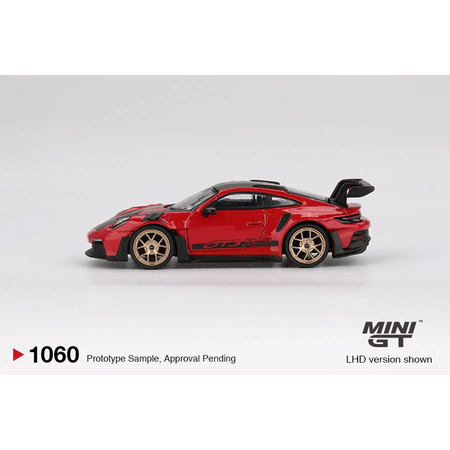 Mini GT 1:64 Porsche 911 (992) GT3 RS Weissach Package – Guards Red. 