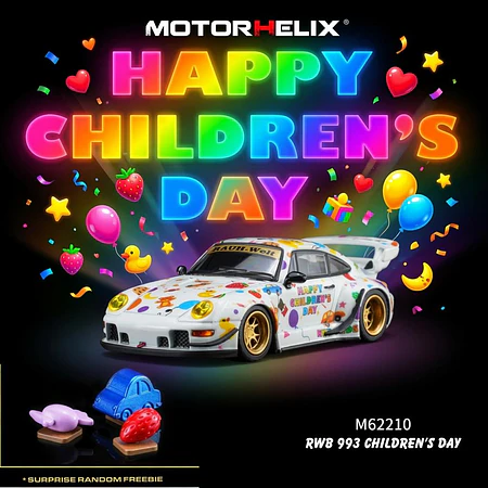 MOTORHELIX 1:64 Porsche RWB 993 Children‘s Day Limited Edition
