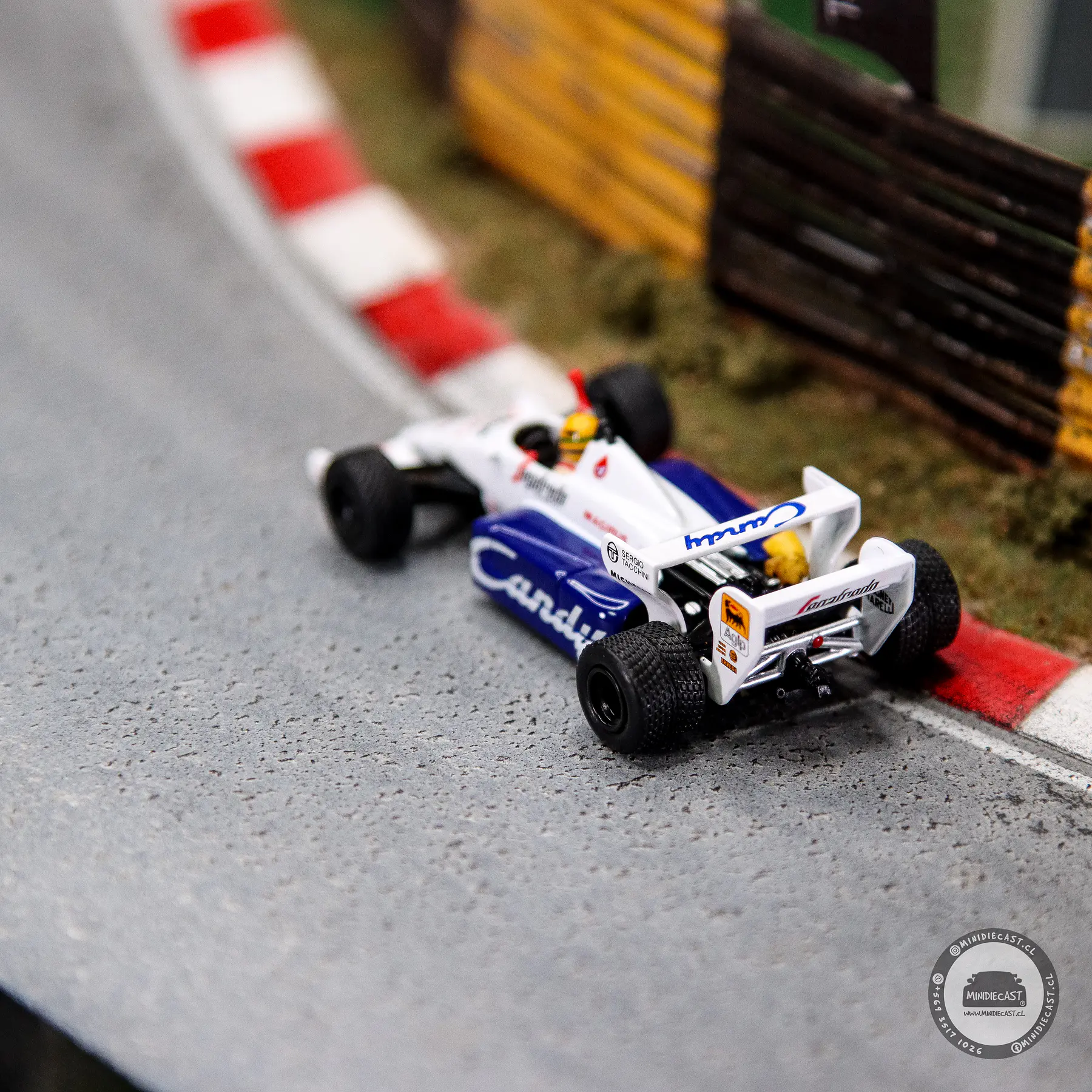 Mini GT 1:64 1984 Formula 1 Toleman TG184 #19 Ayrton Senna 1984 Monaco Grand Prix 2nd Place. 