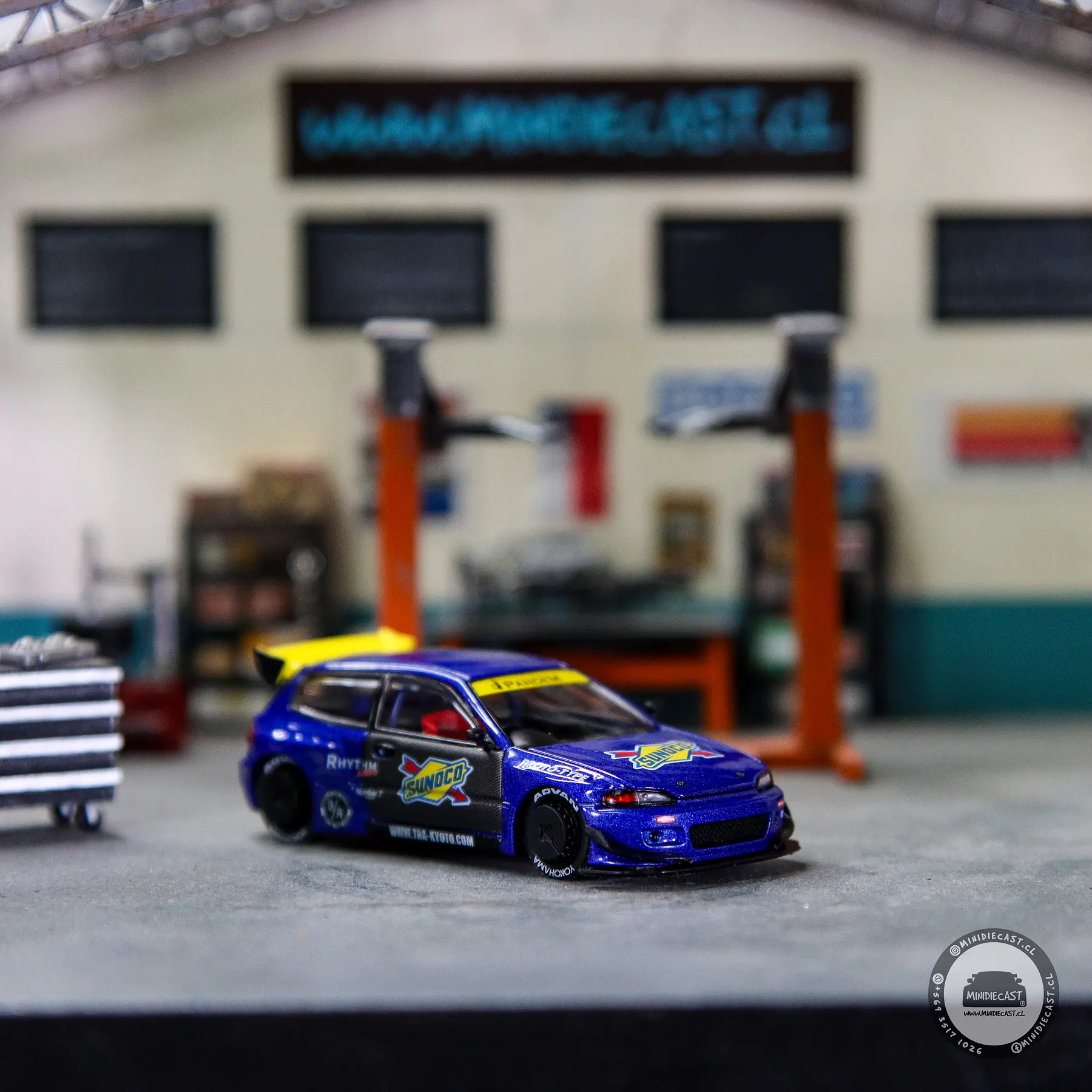 Pop Race 1:64 Honda Civic EG6 Pandem Sunoco