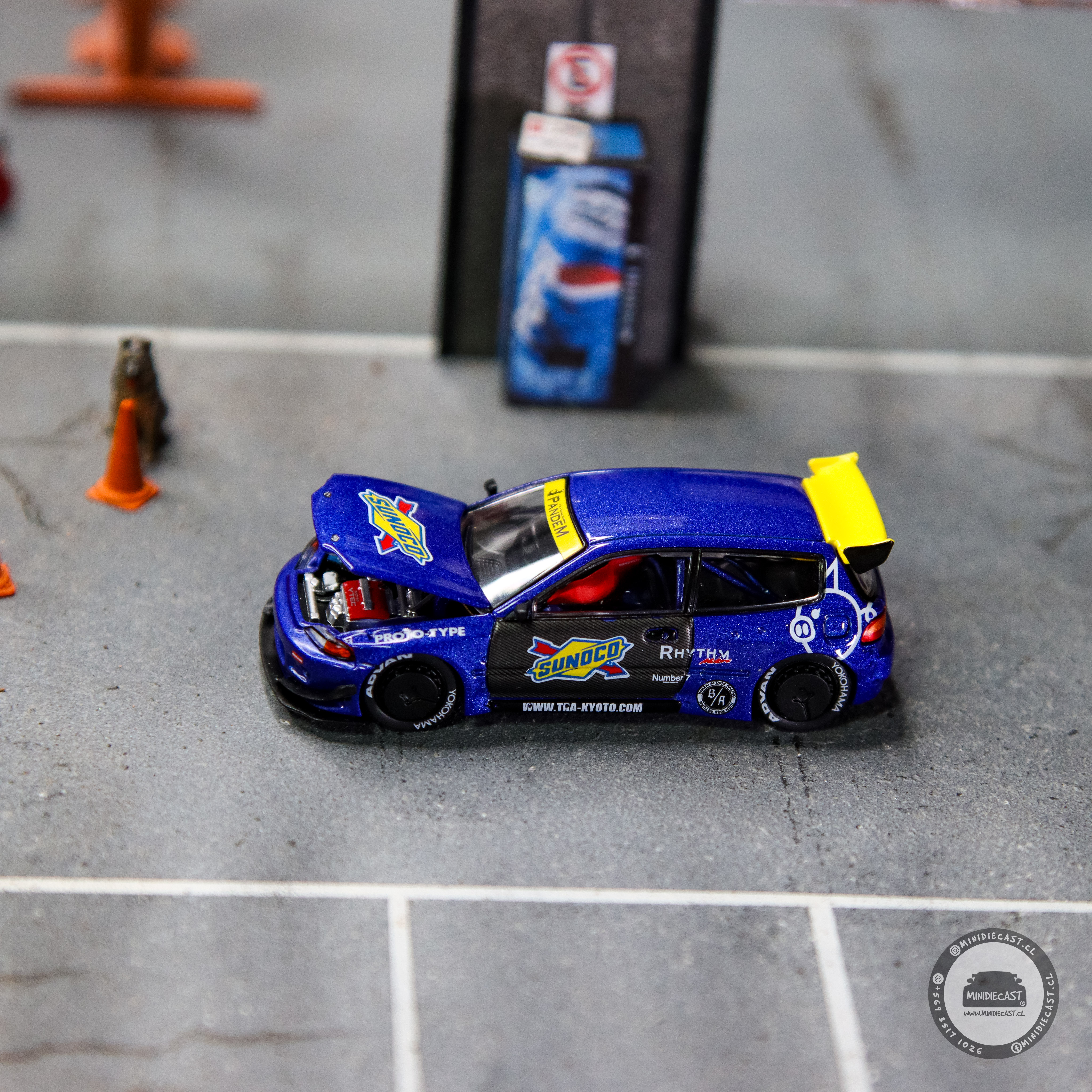 Pop Race 1:64 Honda Civic EG6 Pandem Sunoco