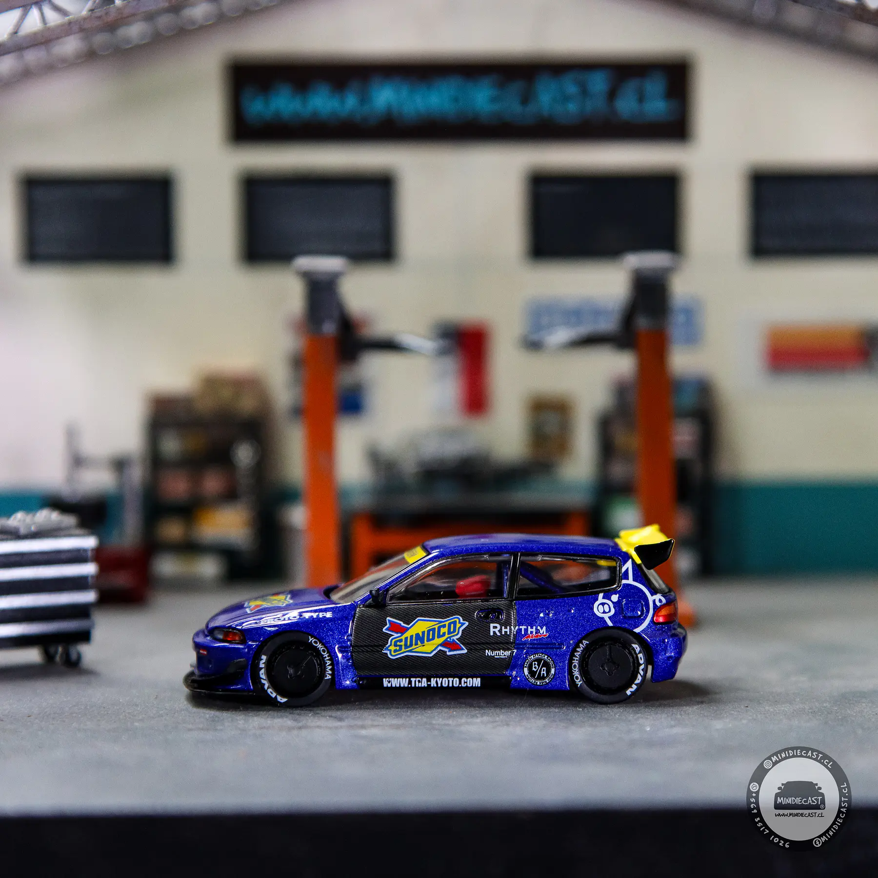 Pop Race 1:64 Honda Civic EG6 Pandem Sunoco