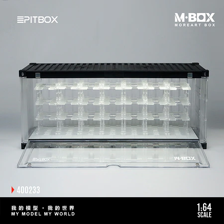 (PREVENTA) MBOX transparent container trolley storage scene 32 cars