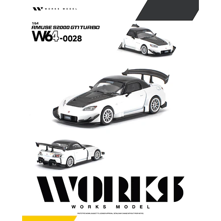(PREVENTA) WORKS 1:64 Anuse Honda S2000 GT1 Turbo White