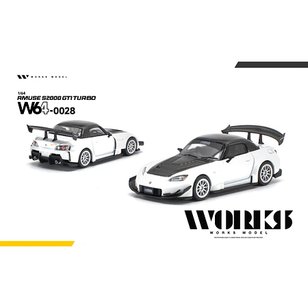 (PREVENTA) WORKS 1:64 Anuse Honda S2000 GT1 Turbo White