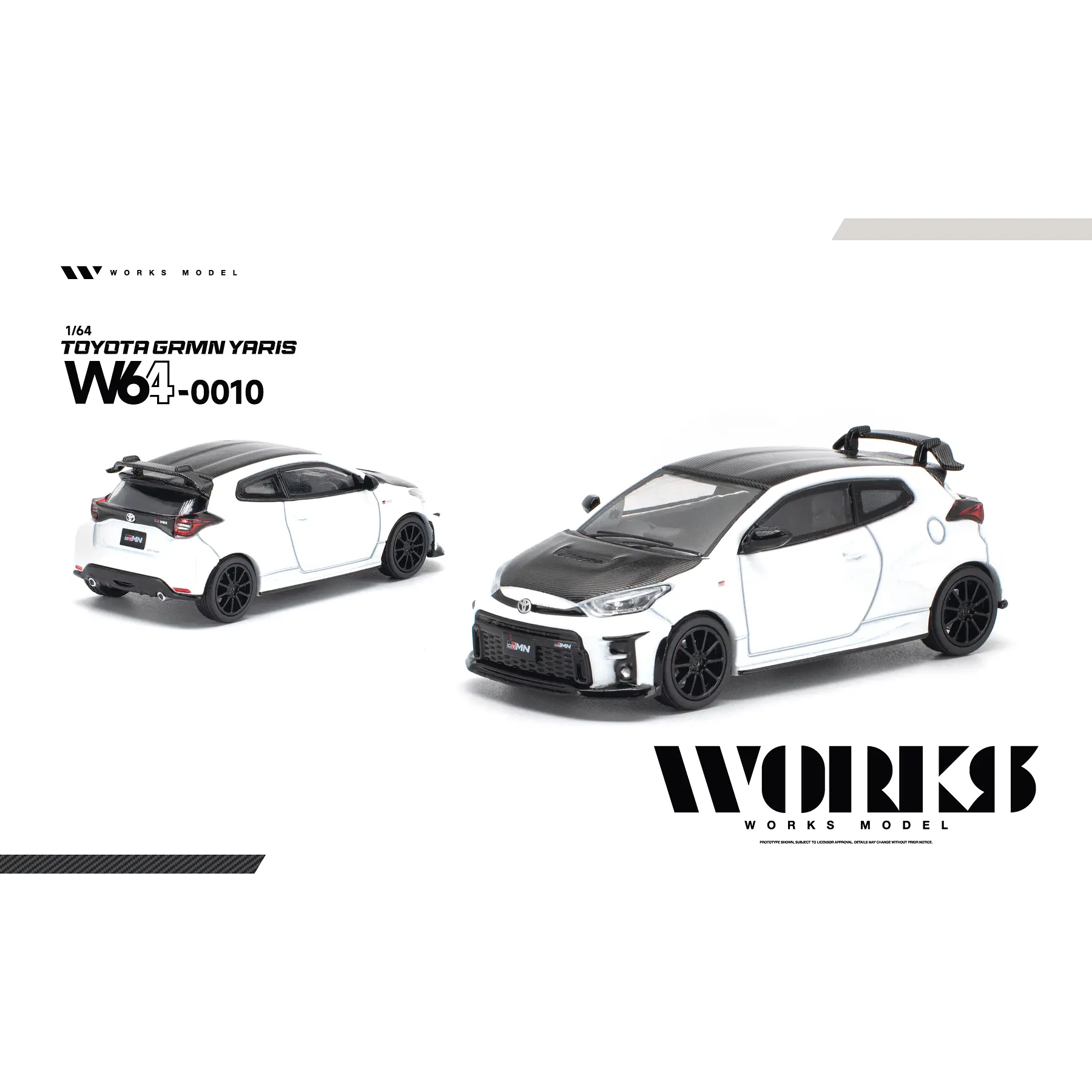 (PREVENTA) WORKS 1:64 Toyota GRMN Yaria White