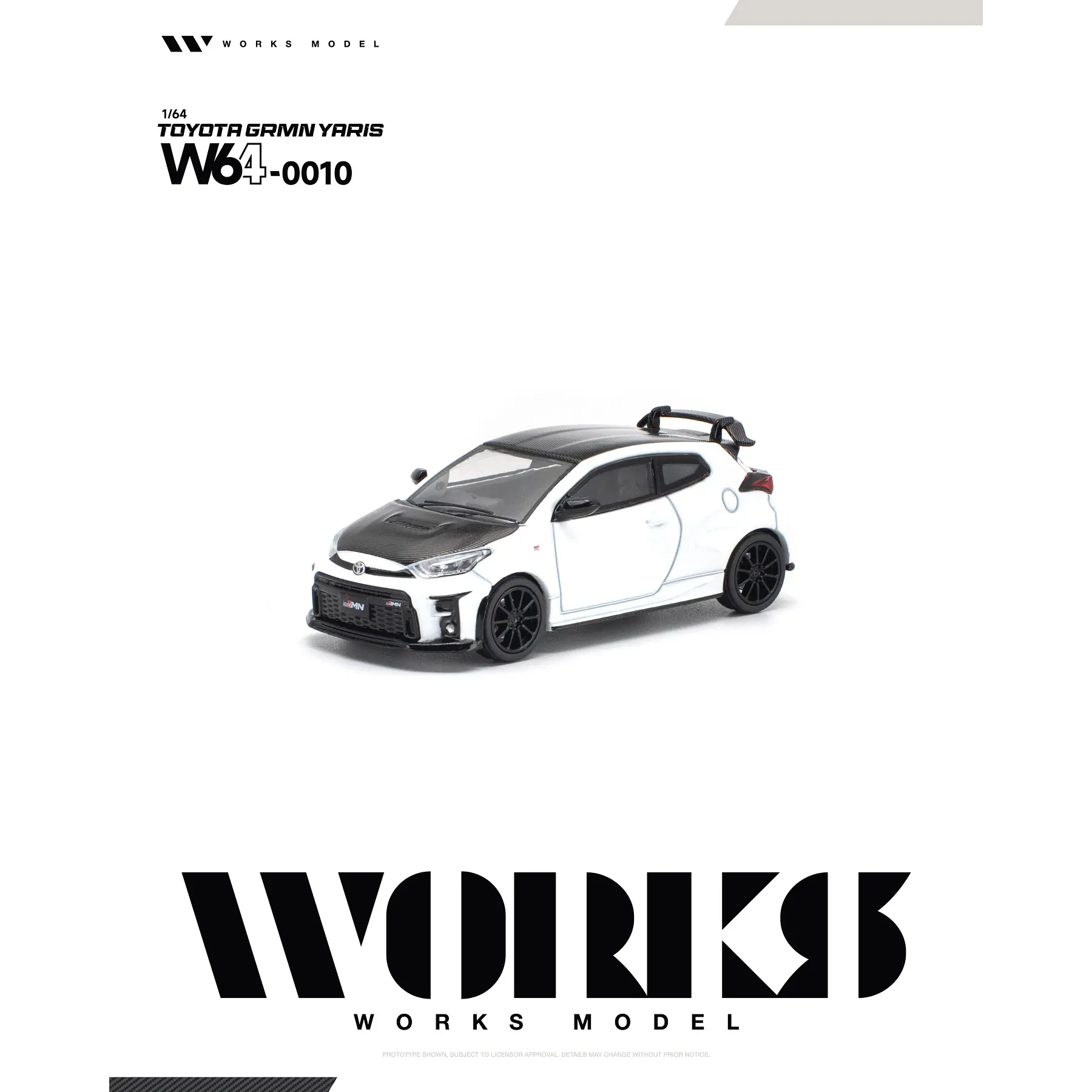 (PREVENTA) WORKS 1:64 Toyota GRMN Yaria White
