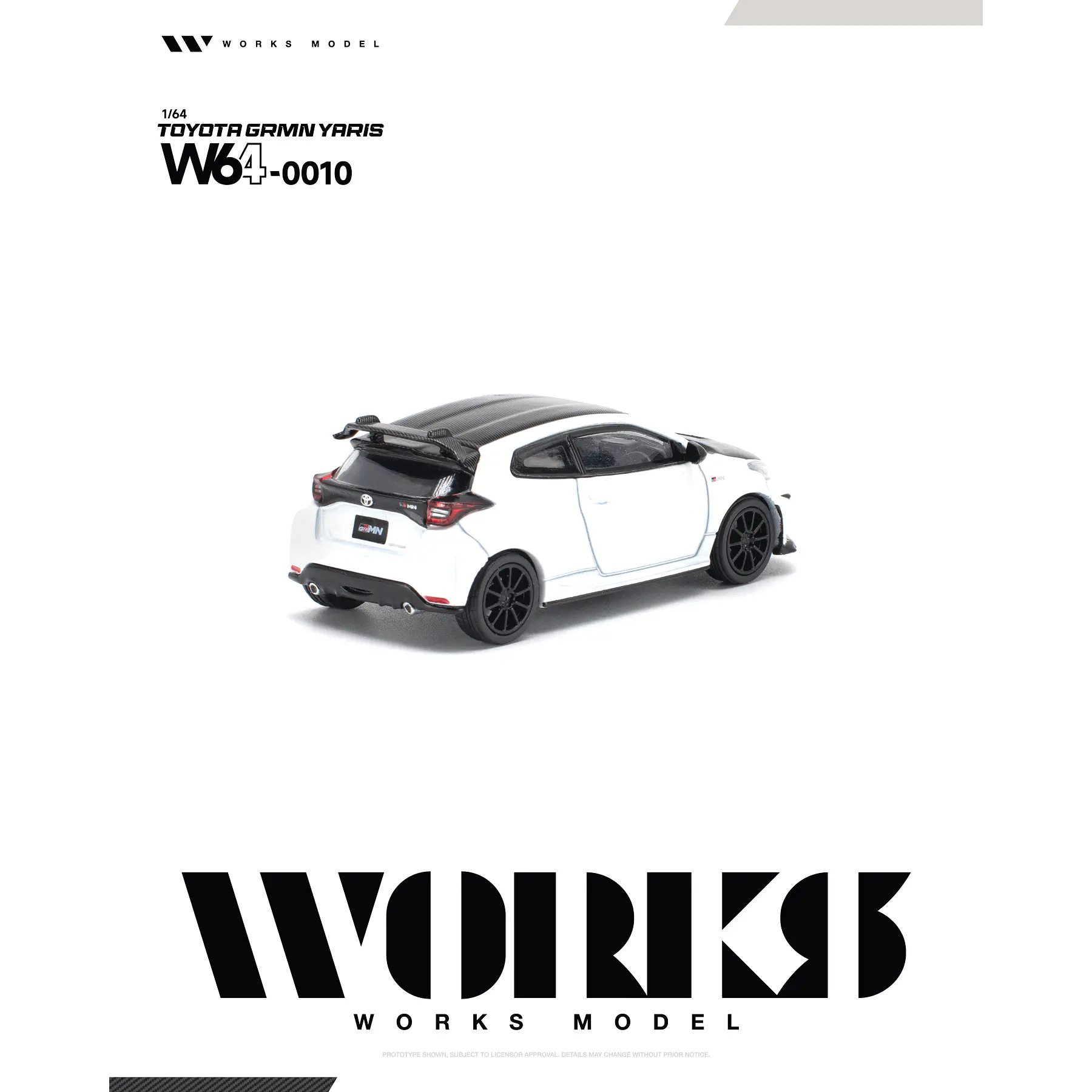 (PREVENTA) WORKS 1:64 Toyota GRMN Yaria White