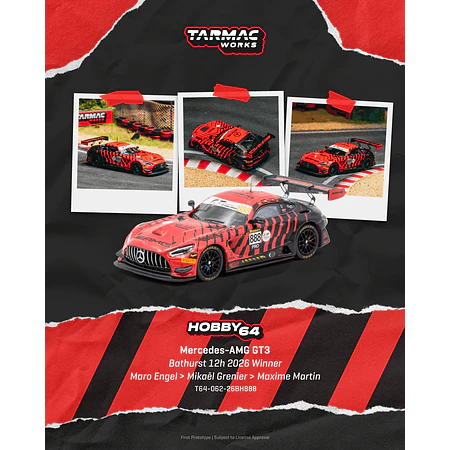 (PREVENTA) Tarmac Works 1:64 Mercedes-AMG GT3 Bathurst 12h 2026 Winner