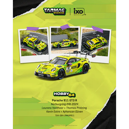(PREVENTA) Tarmac Works 1:64 Porsche 911 GT3 R Nürburgring 24h 2024