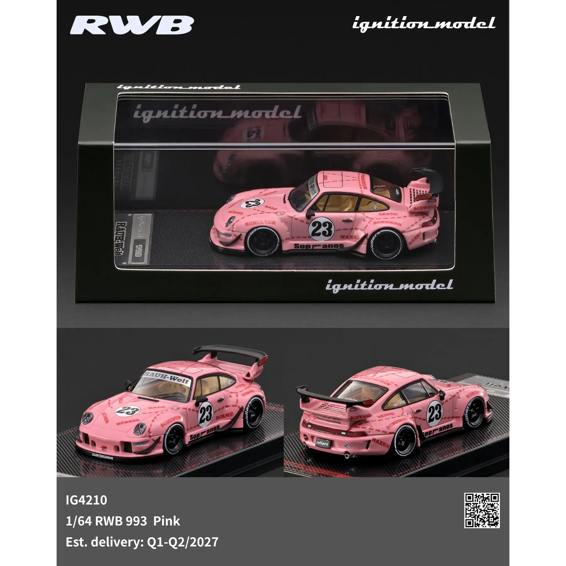 (PREVENTA) Ignition Model 1:64 RWB 993 Pink