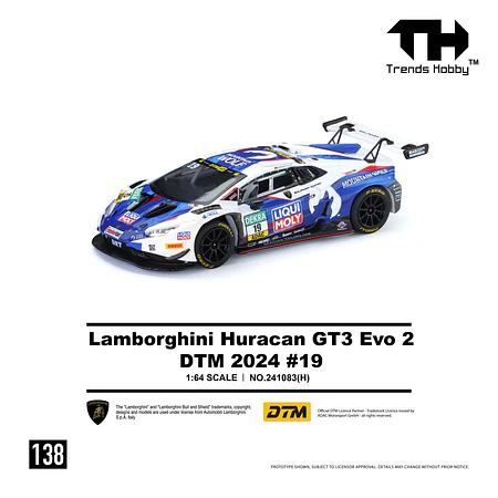 (PREVENTA) Trends Hobby 1:64 Lamborghini Huracan GT3 EVO2 - DTM 2024 #19
