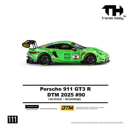 (PREVENTA) Trends Hobby 1:64 Porsche 911 GT3 R - DTM 2025 #90