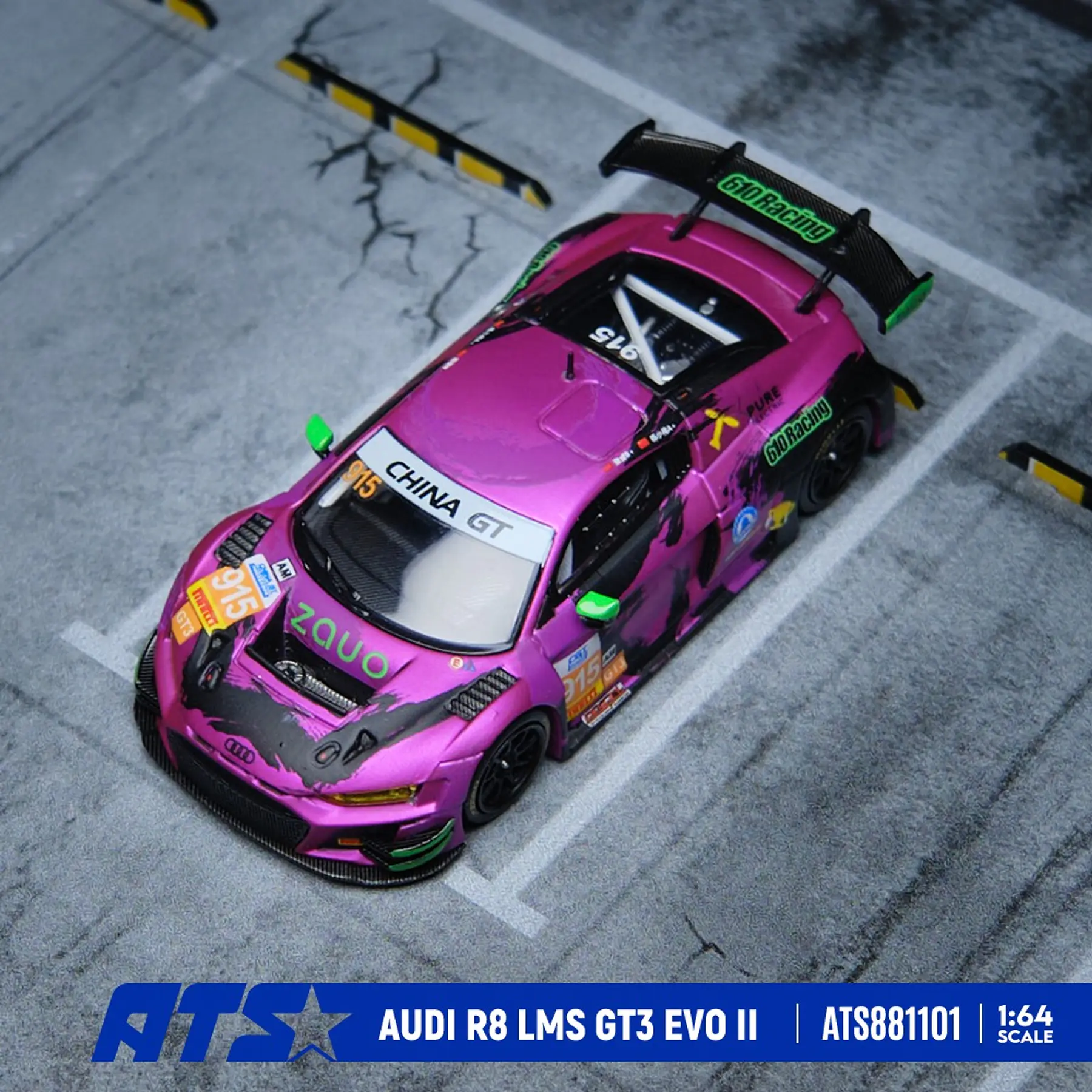 (PREVENTA) ATS 1:64 Audi R8 LMS GT3 EVO II - 610 purple standard version