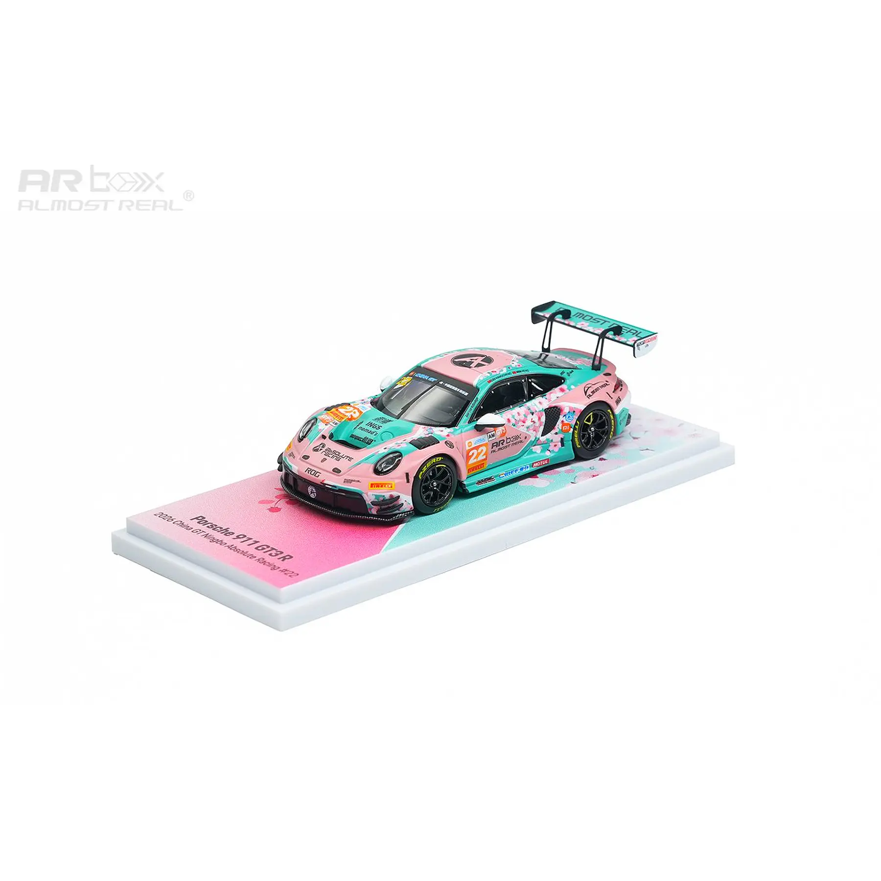 (PREVENTA) Almost Real 1:64 Porsche 911 GT3R 2026 China Super Sports Car Championship Ningbo 