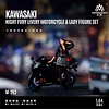 (PREVENTA) MoreArt 1:64 Kawasaki Night Scorn Beautiful Female Figure Set Resin Model