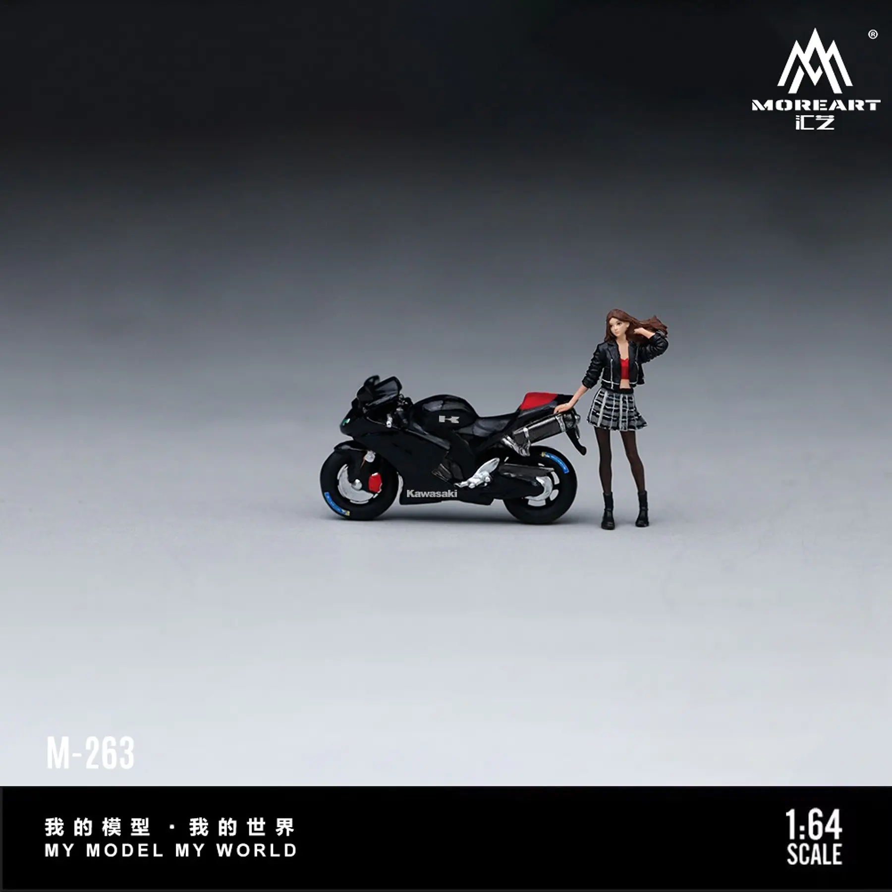 (PREVENTA) MoreArt 1:64 Kawasaki Night Scorn Beautiful Female Figure Set Resin Model
