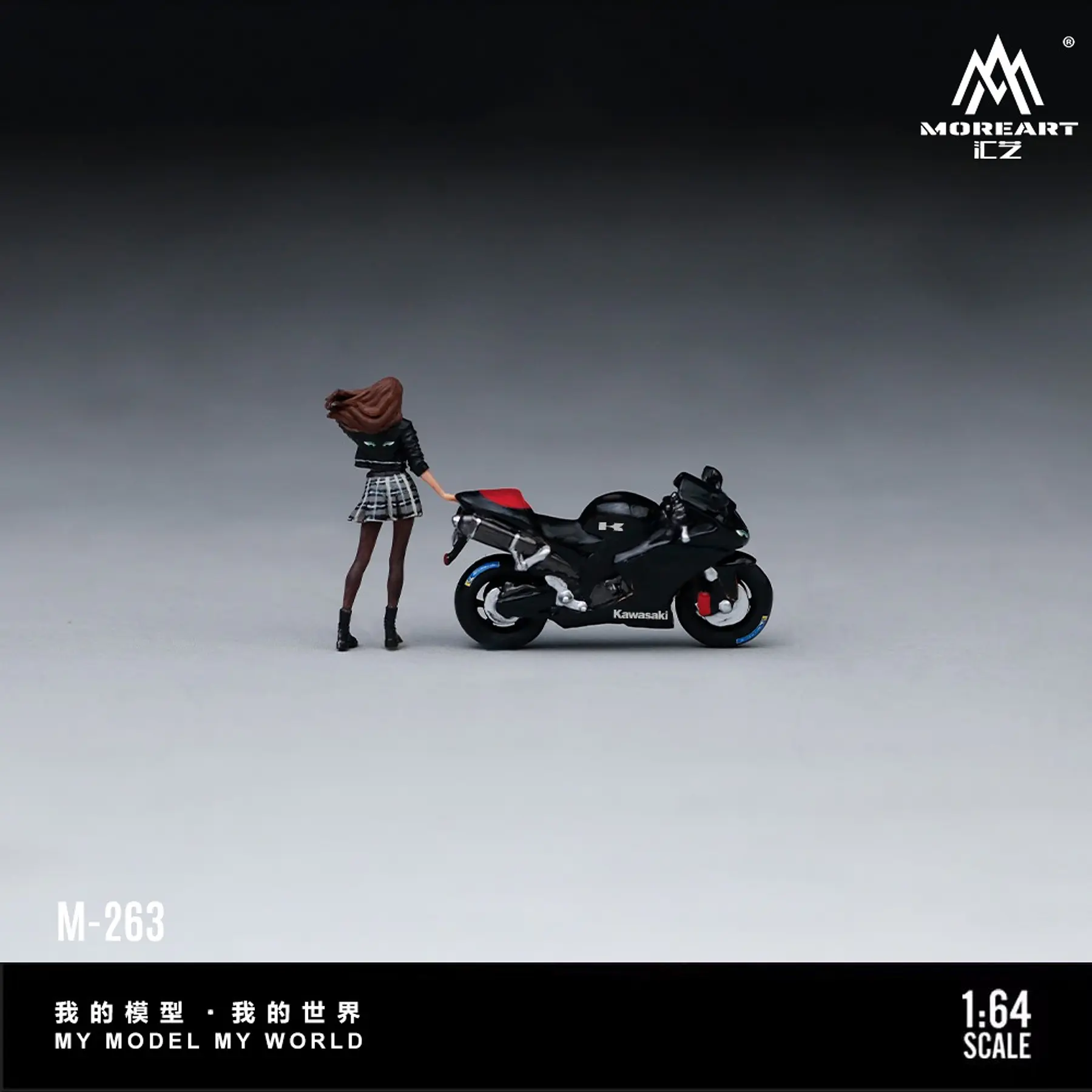 (PREVENTA) MoreArt 1:64 Kawasaki Night Scorn Beautiful Female Figure Set Resin Model