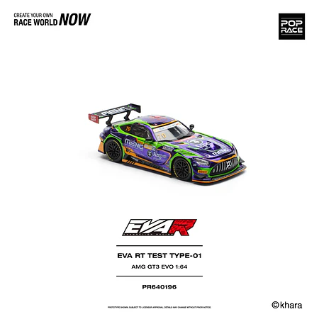 (PREVENTA) Pop Race 1:64 Mercedes-Benz EVA RT TEST TYPE-01 AMG GT3 EVO - MACAU GP 2023