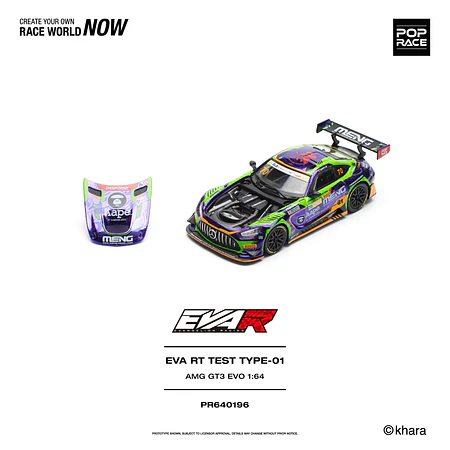 (PREVENTA) Pop Race 1:64 Mercedes-Benz EVA RT TEST TYPE-01 AMG GT3 EVO - MACAU GP 2023