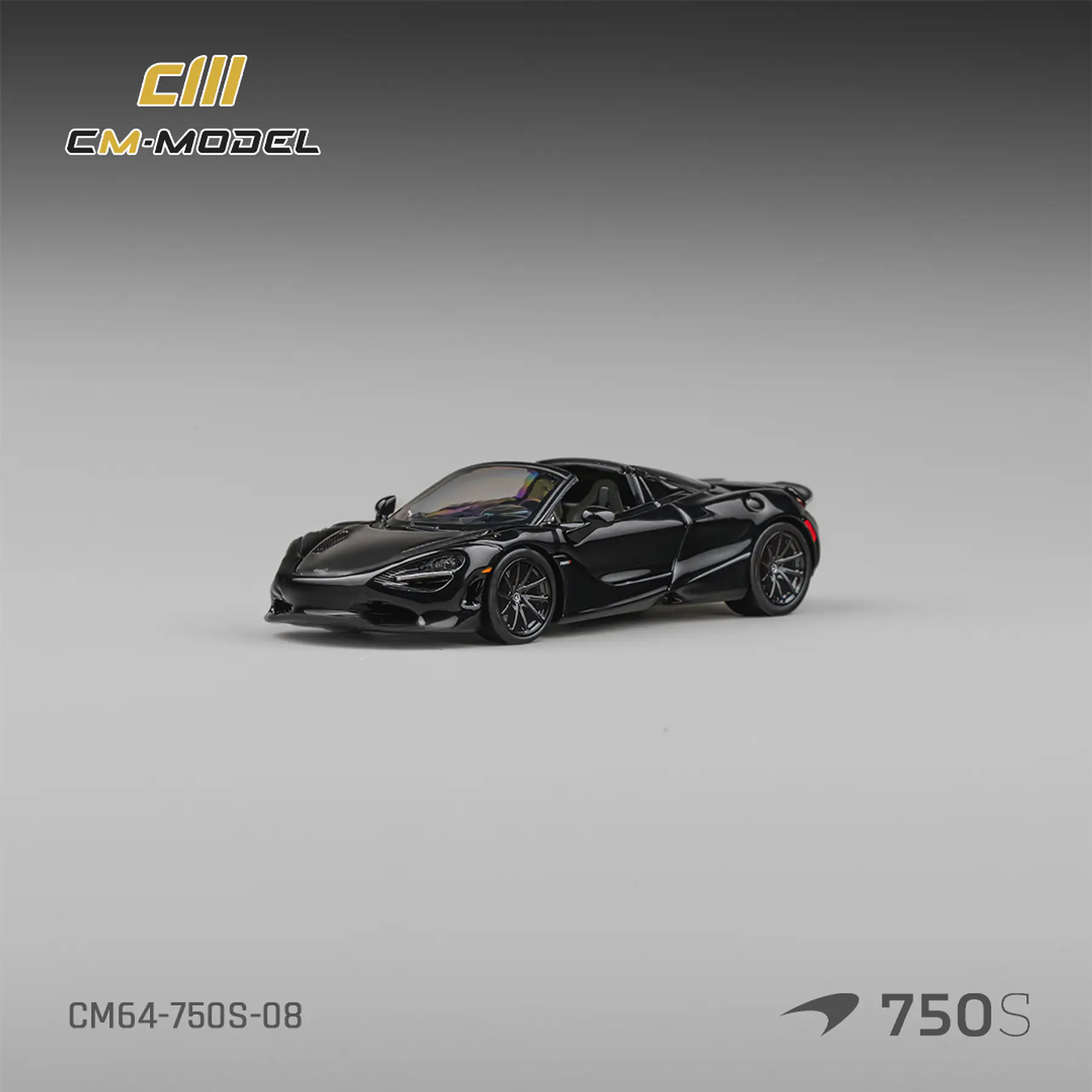 (PREVENTA) CM MODEL 1:64 McLaren 750S Spider Onyx Black
