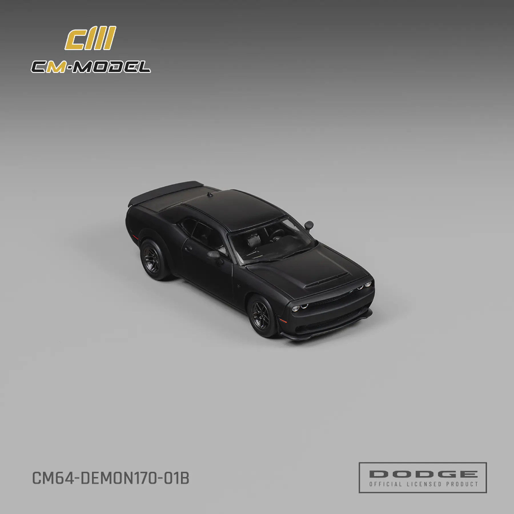 (PREVENTA) CM MODEL 1:64 Dodge Demon 170 Matte Black