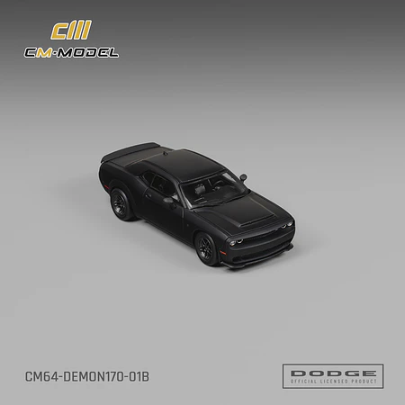 (PREVENTA) CM MODEL 1:64 Dodge Demon 170 Matte Black