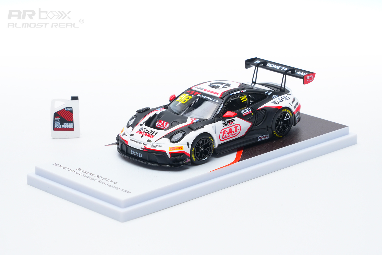 (PREVENTA) Almost Real 1:64 Porsche 911 GT3 R - 2026 GT World Challenge Asia Sepang #918