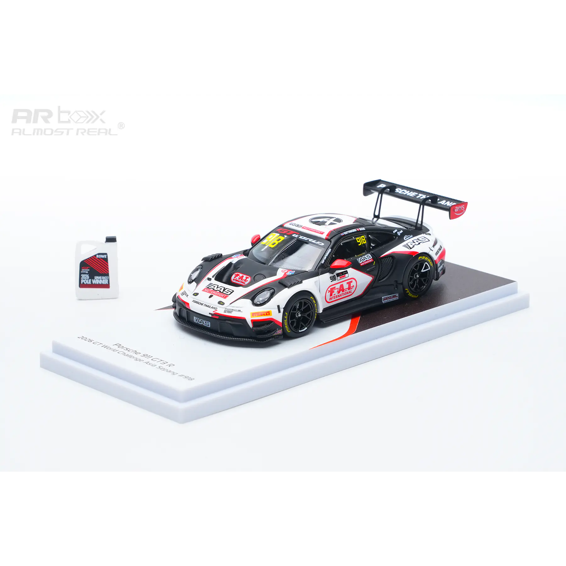 (PREVENTA) Almost Real 1:64 Porsche 911 GT3 R - 2026 GT World Challenge Asia Sepang #918