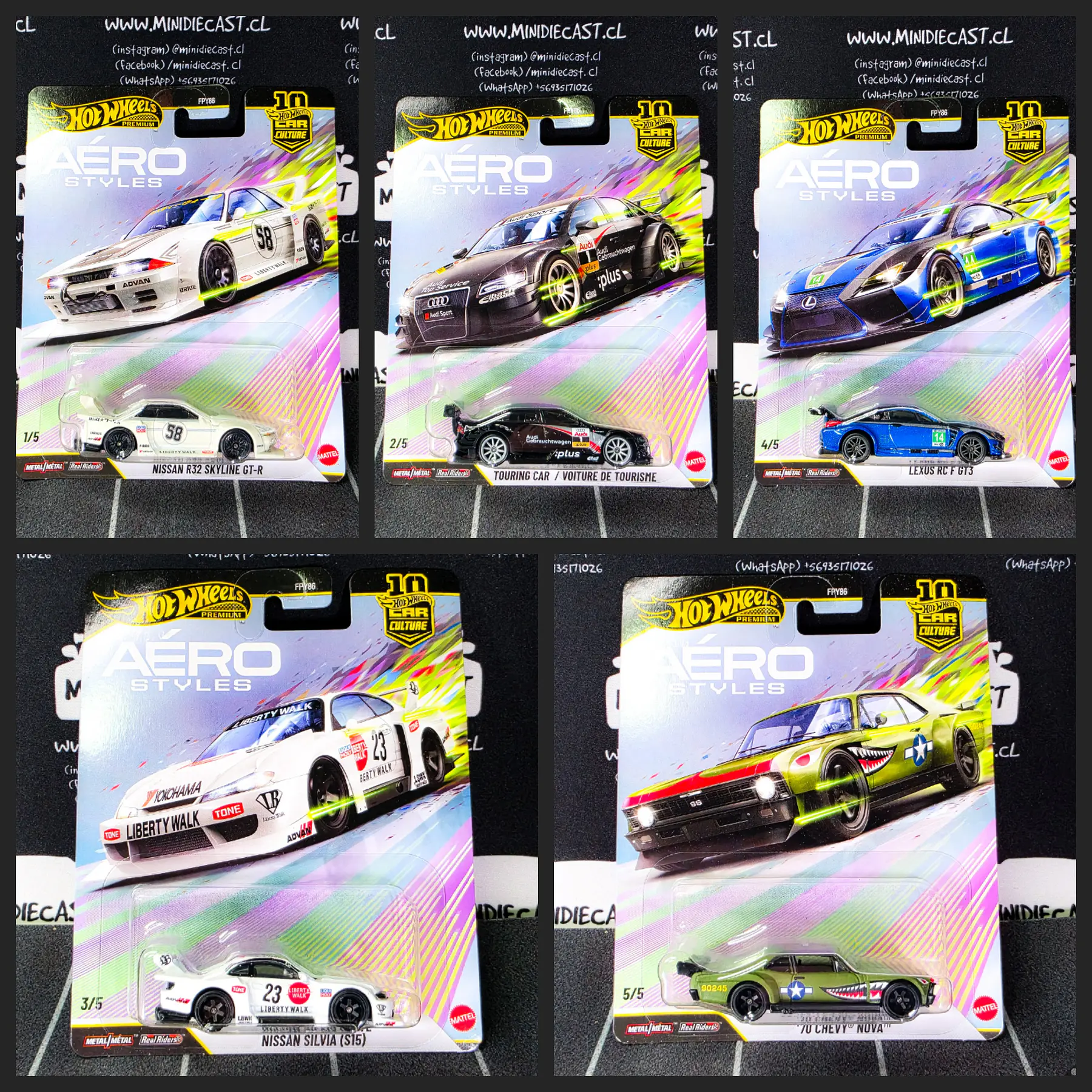 Hot Wheels 1:64 Car Culture 10th Anniversary 2026 U Case – Areo Style Assortment
