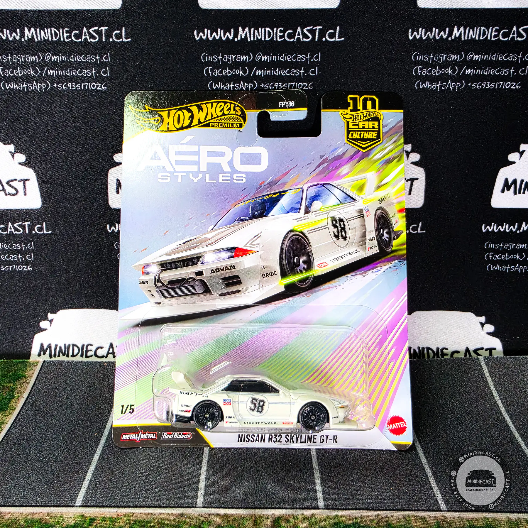 Hot Wheels 1:64 Car Culture 10th Anniversary 2026 U Case – Areo Style Assortment