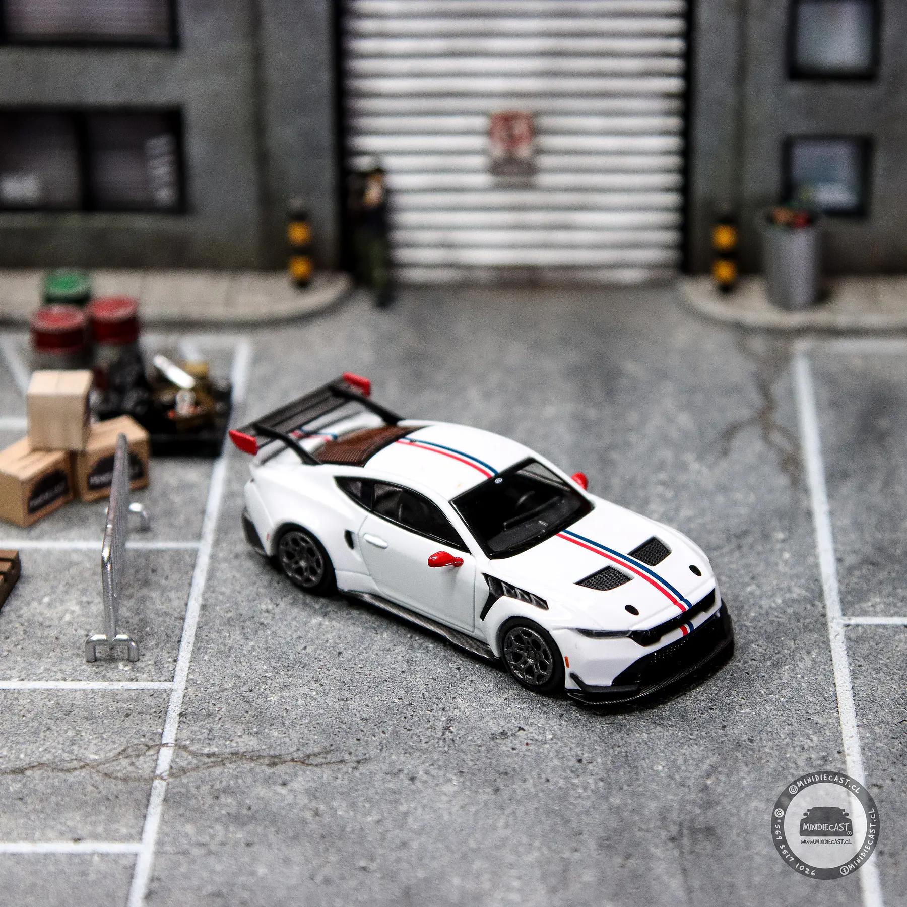 Mini GT 1:64 Ford Mustang GTD Spirit of America – White