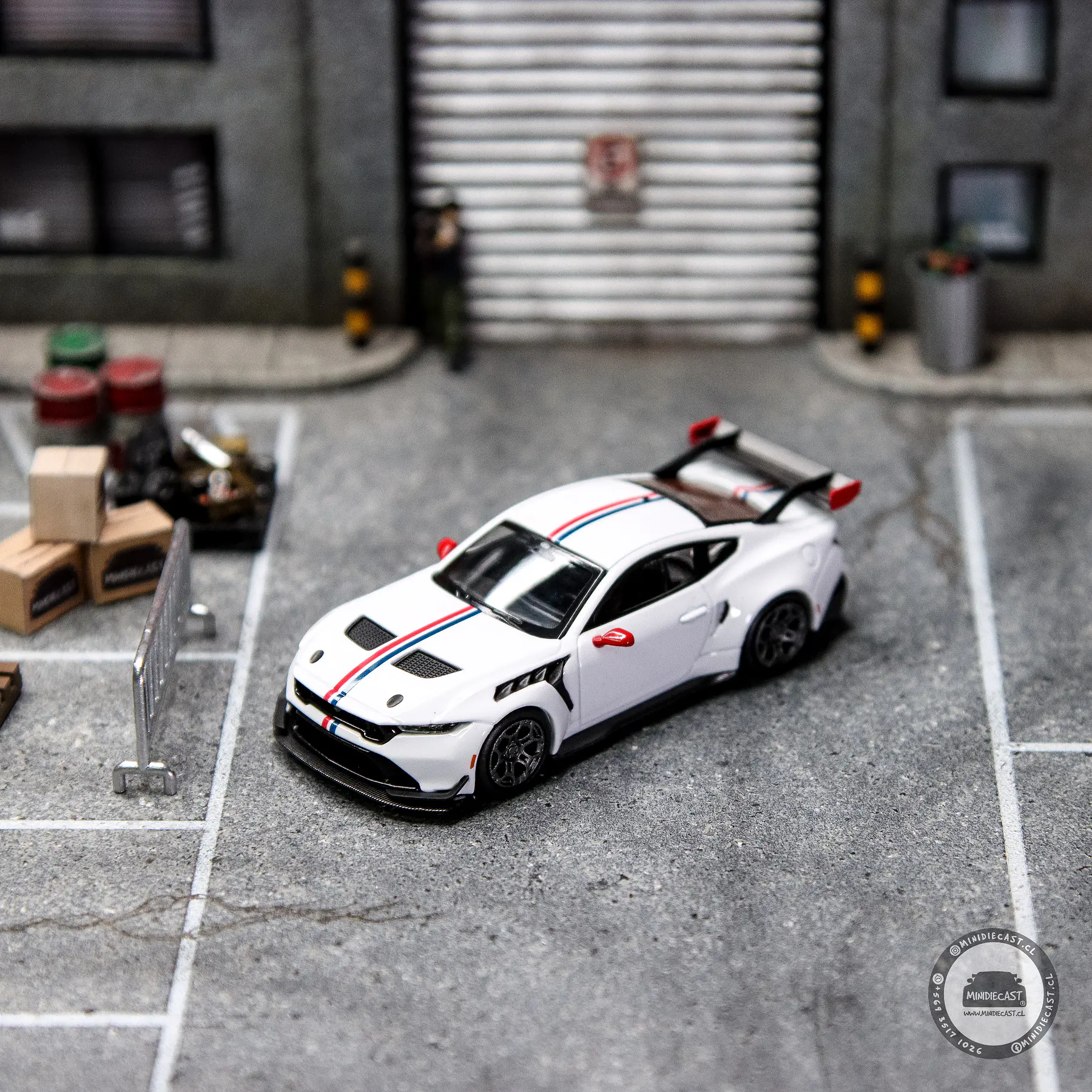 Mini GT 1:64 Ford Mustang GTD Spirit of America – White