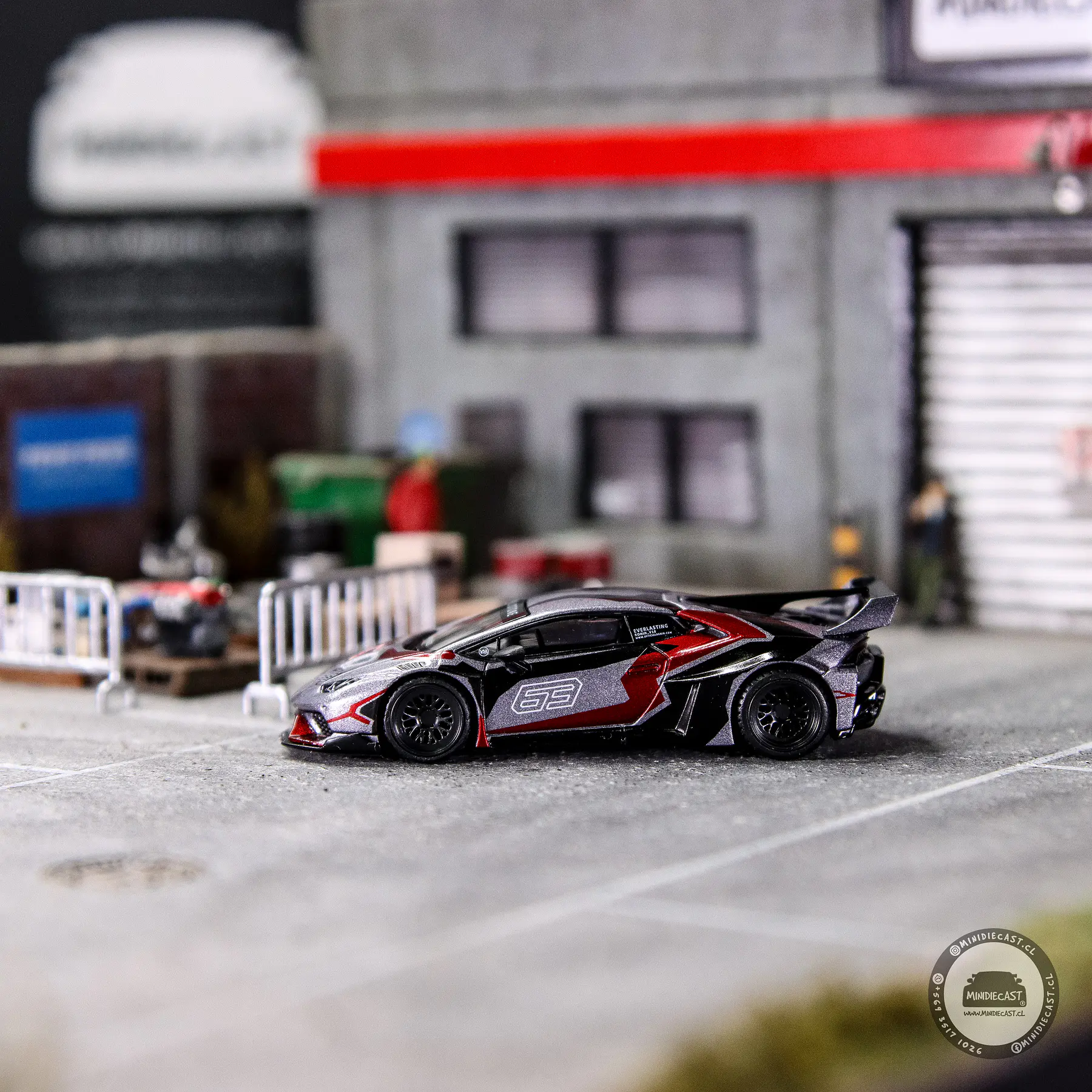 Mini GT 1:64 LB★WORKS Lamborghini Huracán GT Ronin. 