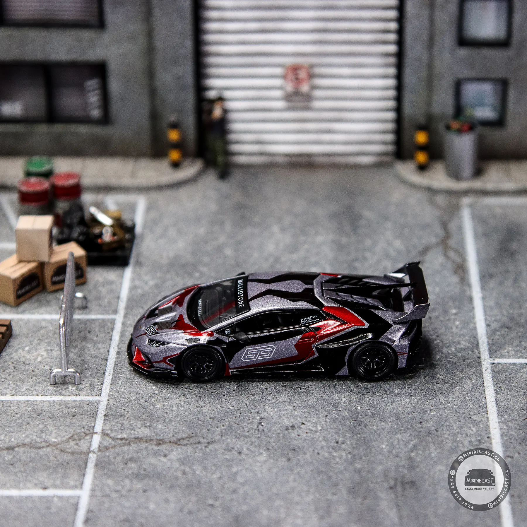 Mini GT 1:64 LB★WORKS Lamborghini Huracán GT Ronin. 
