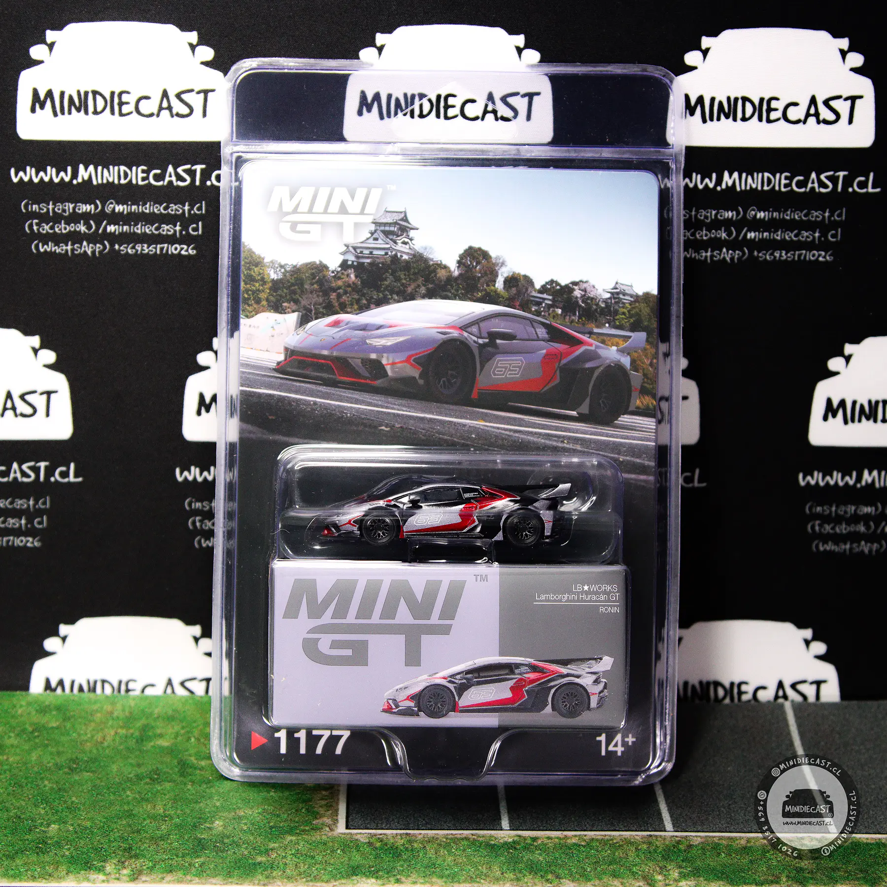 Mini GT 1:64 LB★WORKS Lamborghini Huracán GT Ronin. 