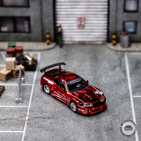 Mini GT 1:64 Toyota Supra (A80) Top Secret GT-300 Top Secret – Red Chrome- Limited Edition. 