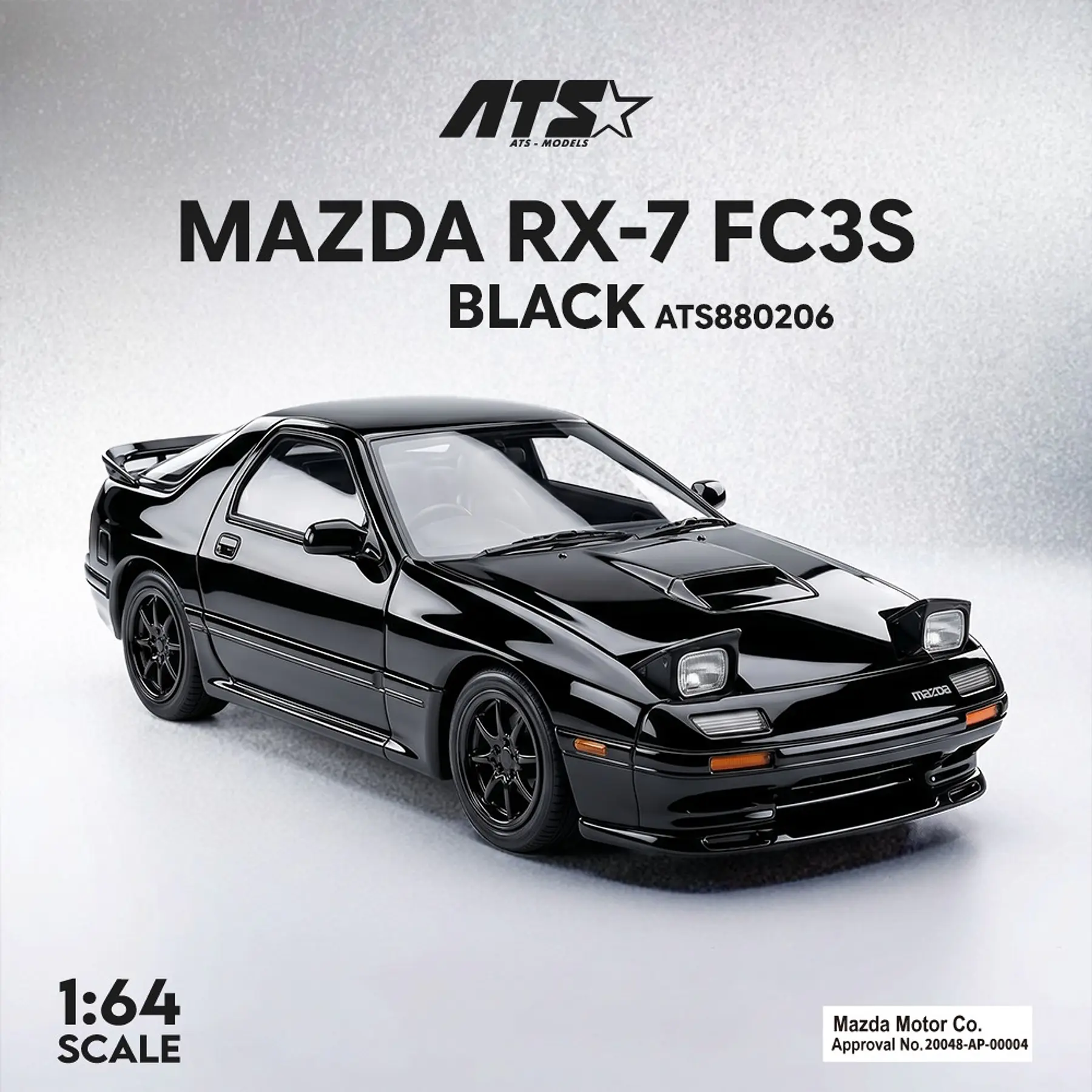 ATS 1:64 Mazda RX-7 FC3S - Black. 