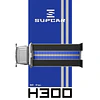 SupCar 1:64 H300 Flatbed Transport Trailer - Silver Blue. 