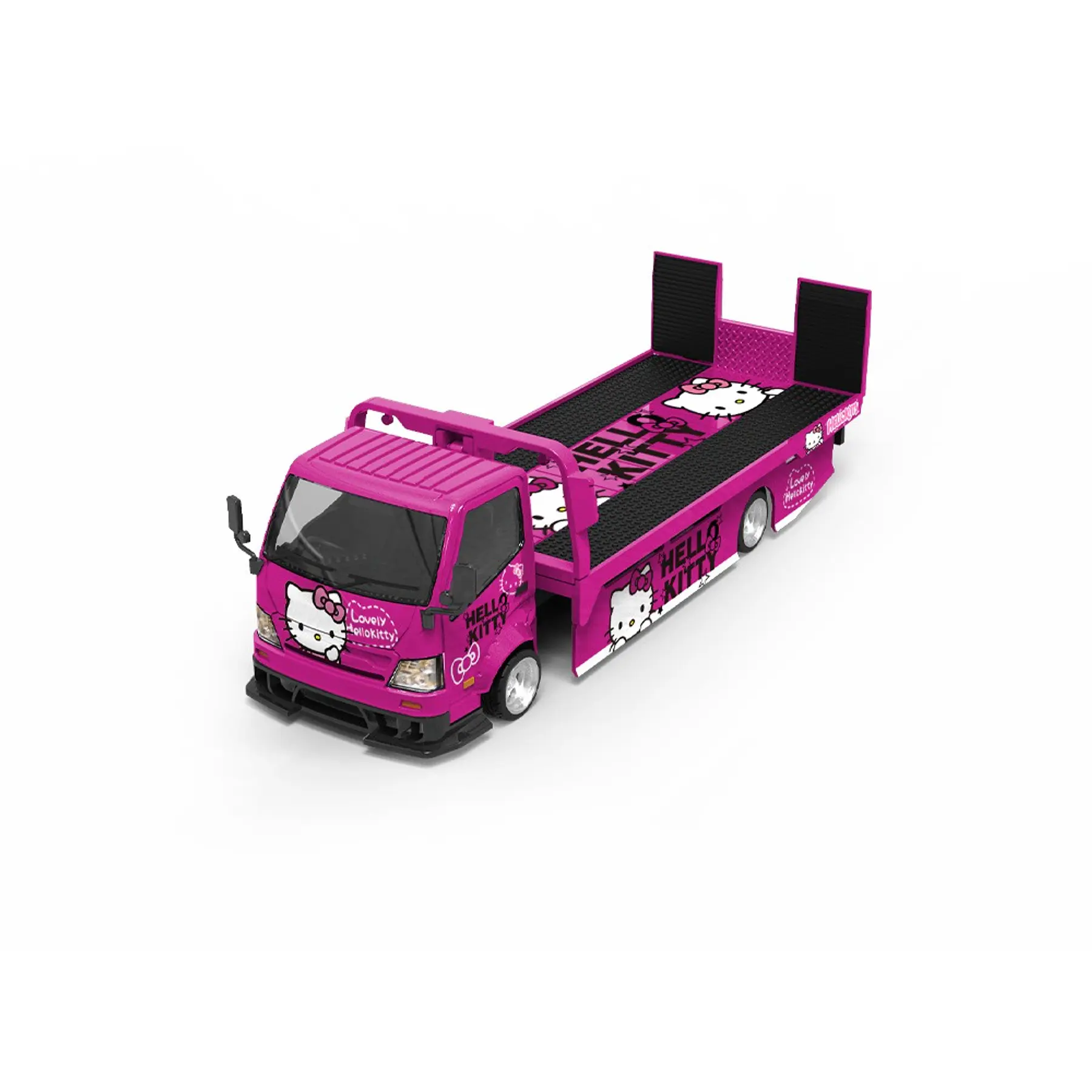 Cool Car 1:64 H300 Flatbed Transport Hello Kitty Deep Pink. 