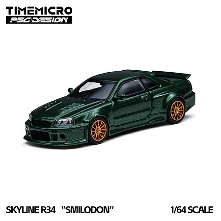Time Micro × PSC DESIGN 1:64 R34 "Smilodon" Dark Green. 