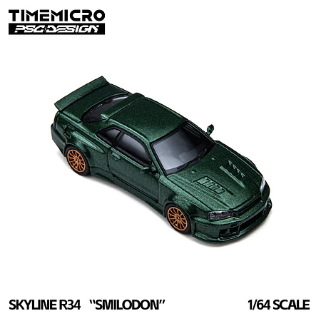 Time Micro × PSC DESIGN 1:64 R34 "Smilodon" Dark Green. 
