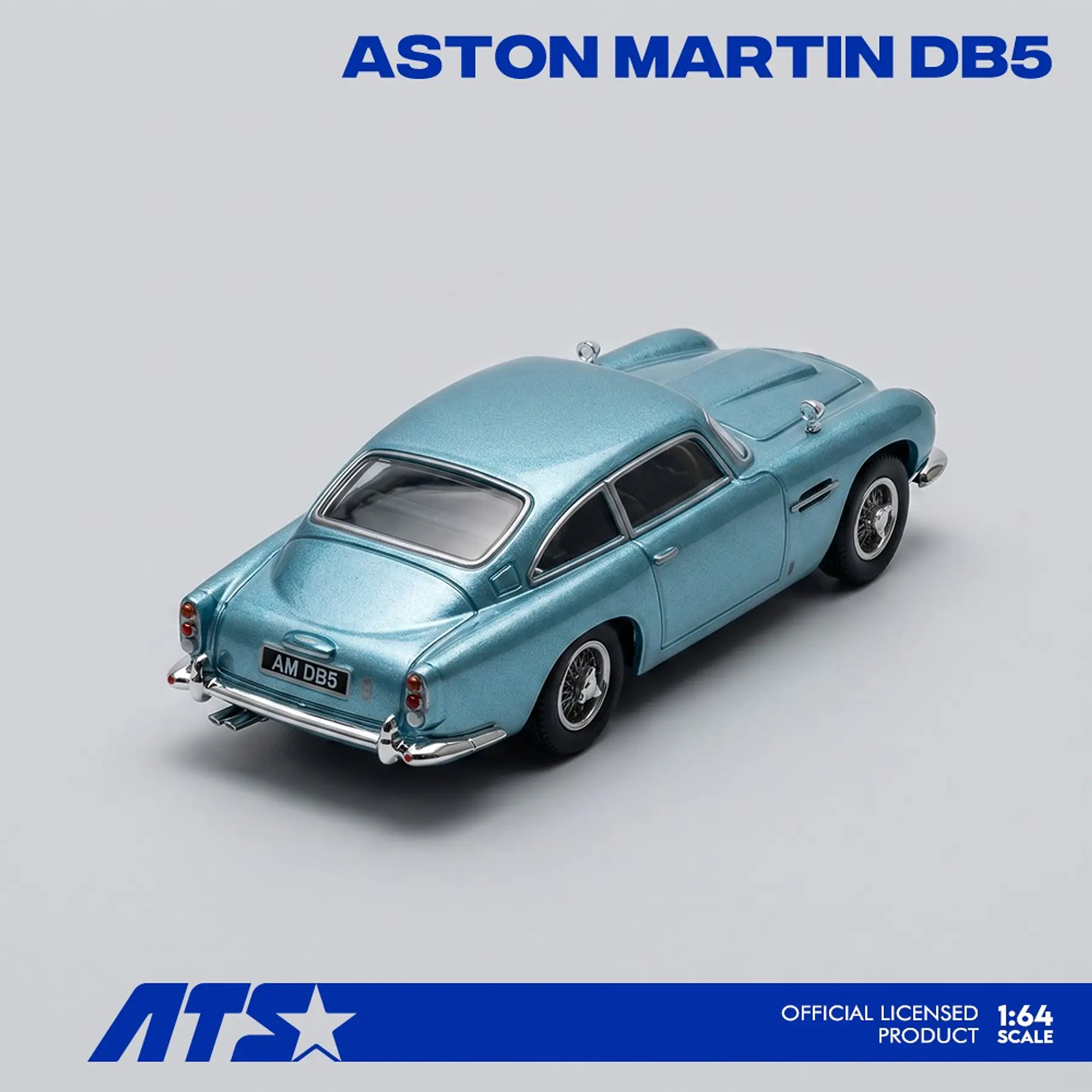 ATS 1:64 Aston Martin DB5 - Caribbean Pearl Blue. 