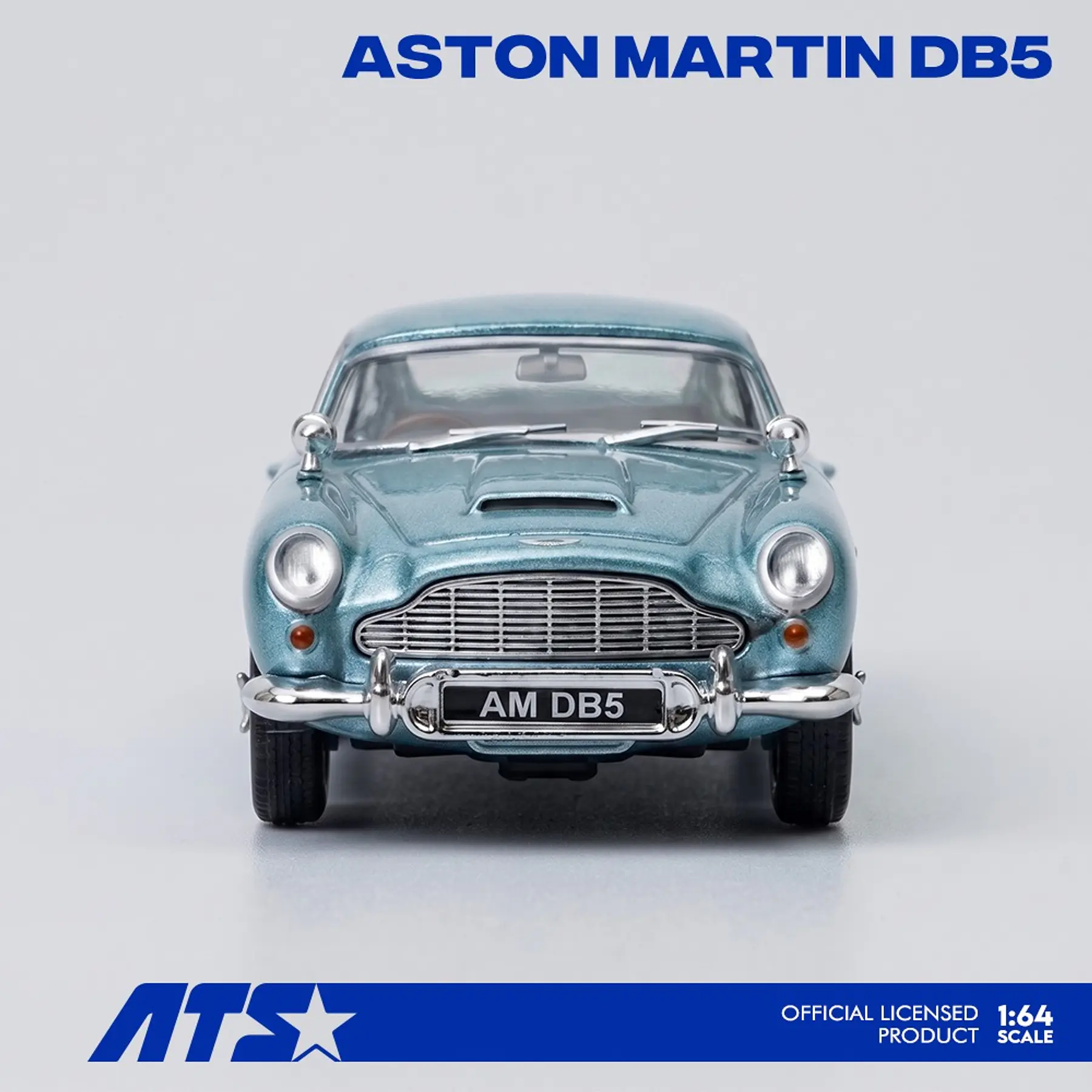 ATS 1:64 Aston Martin DB5 - Caribbean Pearl Blue. 