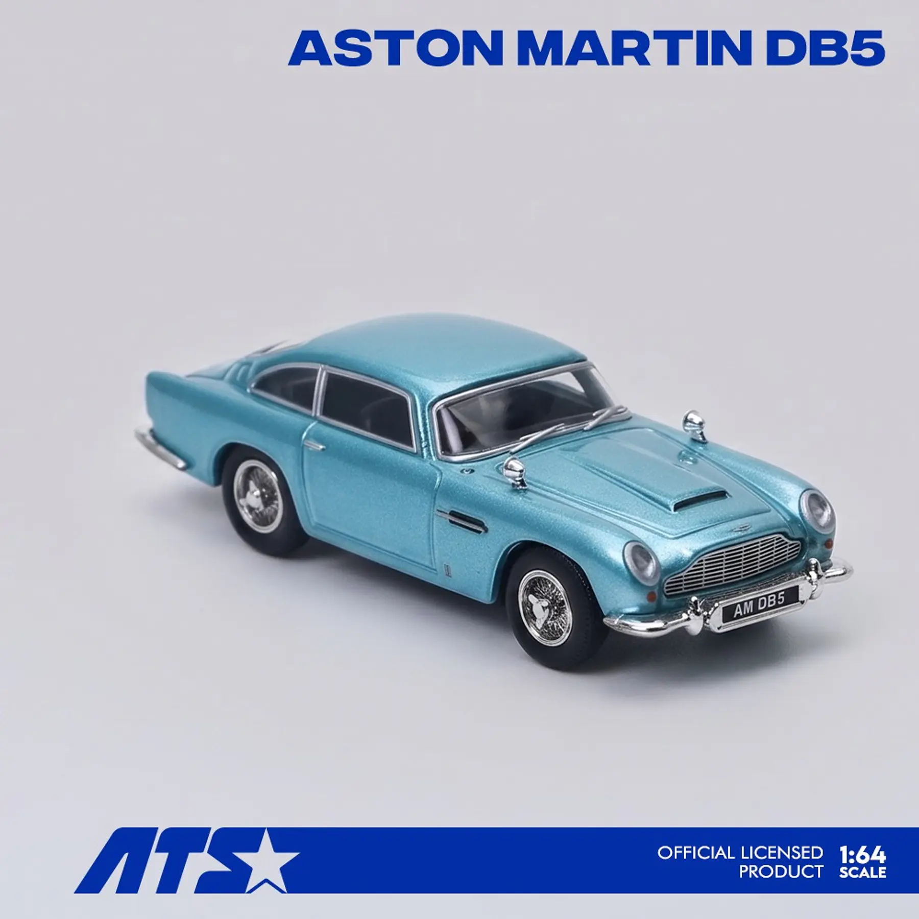 ATS 1:64 Aston Martin DB5 - Caribbean Pearl Blue. 