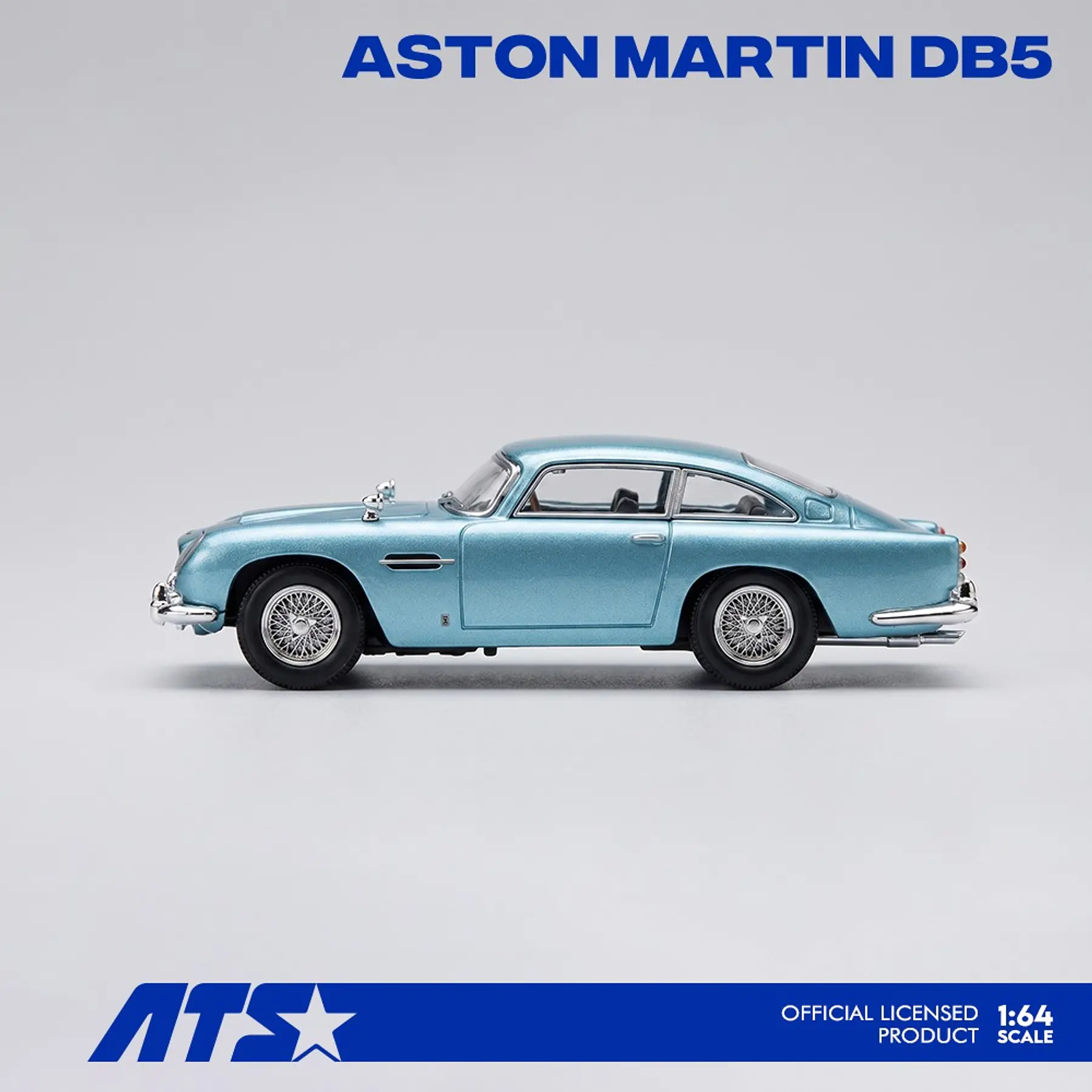ATS 1:64 Aston Martin DB5 - Caribbean Pearl Blue. 